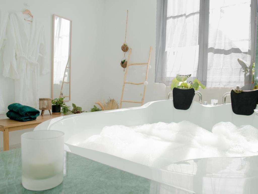 Evasion Tropicale - Studio Avec Spa, Cosy Et Renove Au Coeur De Soissons - 2 Pers Eksteriør bilde